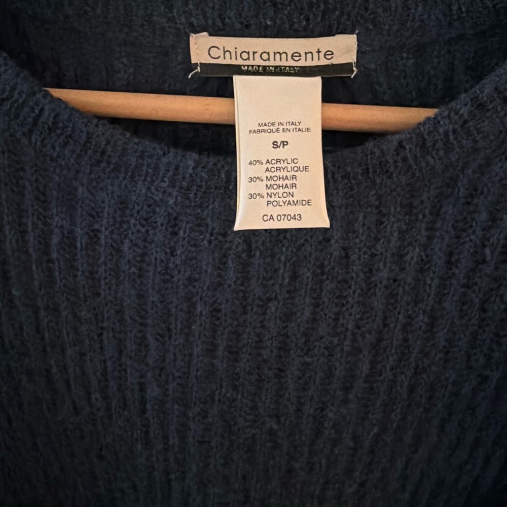 Navy Ruffle Long Sleeve Top - Picture 7 of 7